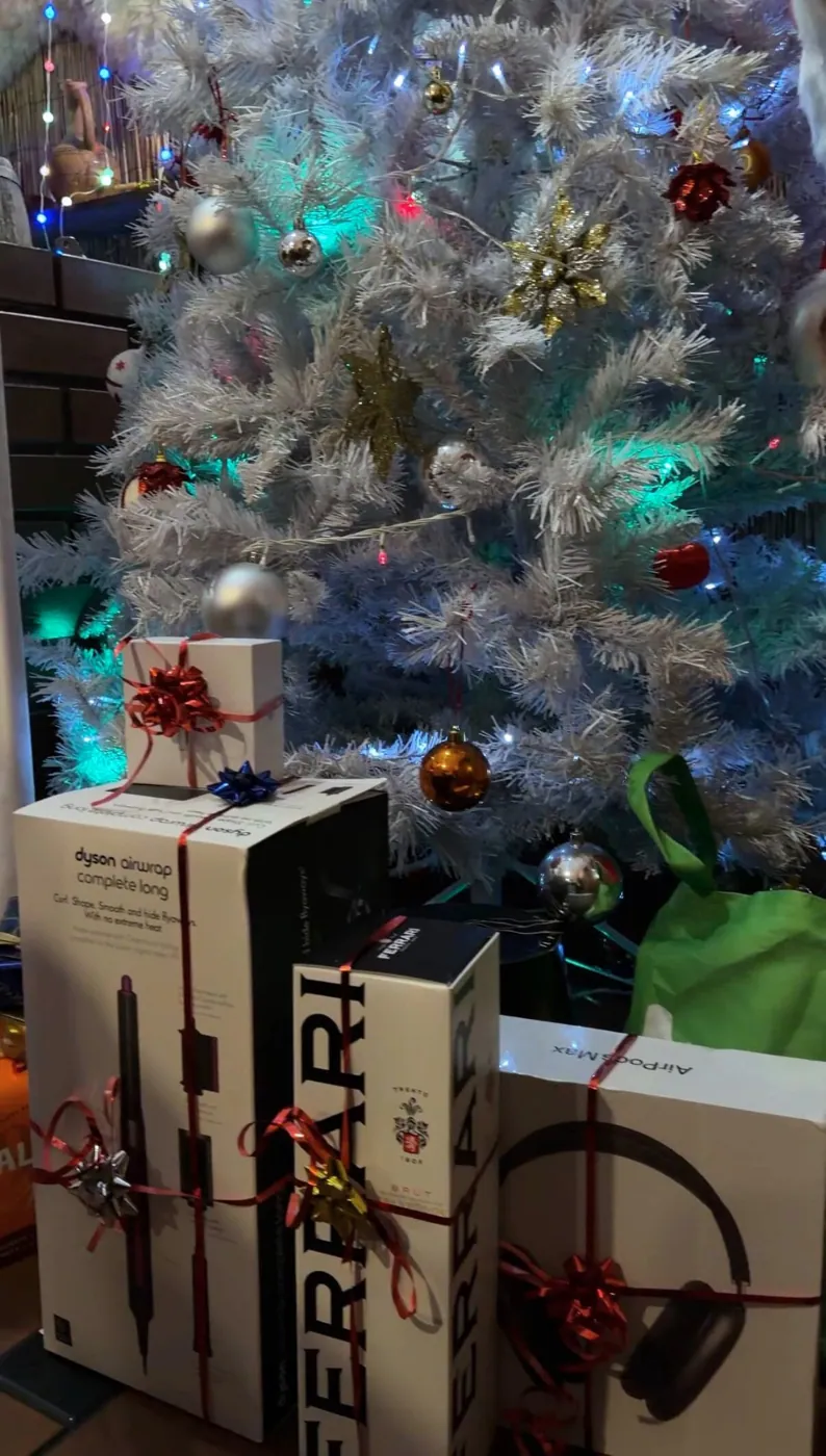 Christmas gifts · Dyson, AirPods Max & Ferrari