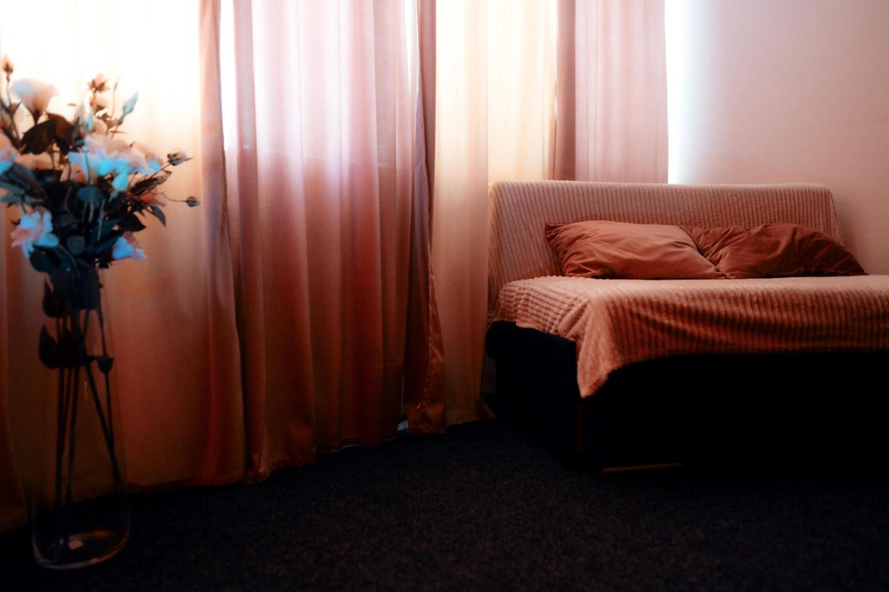 Bedroom corner · moody warm tones
