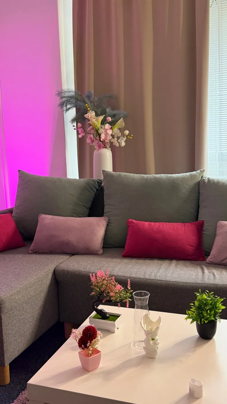 Pillow arrangement · living room set