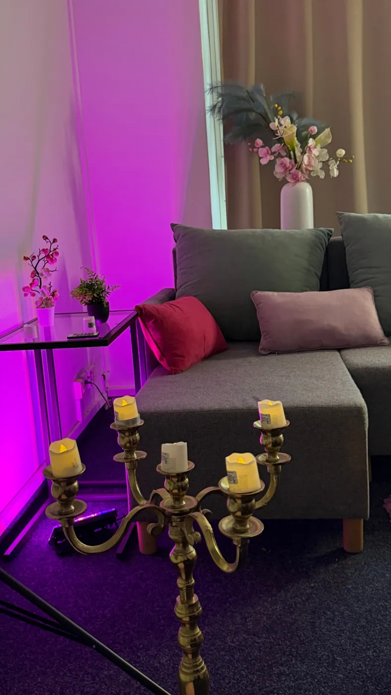 Candlelit interior · soft glow