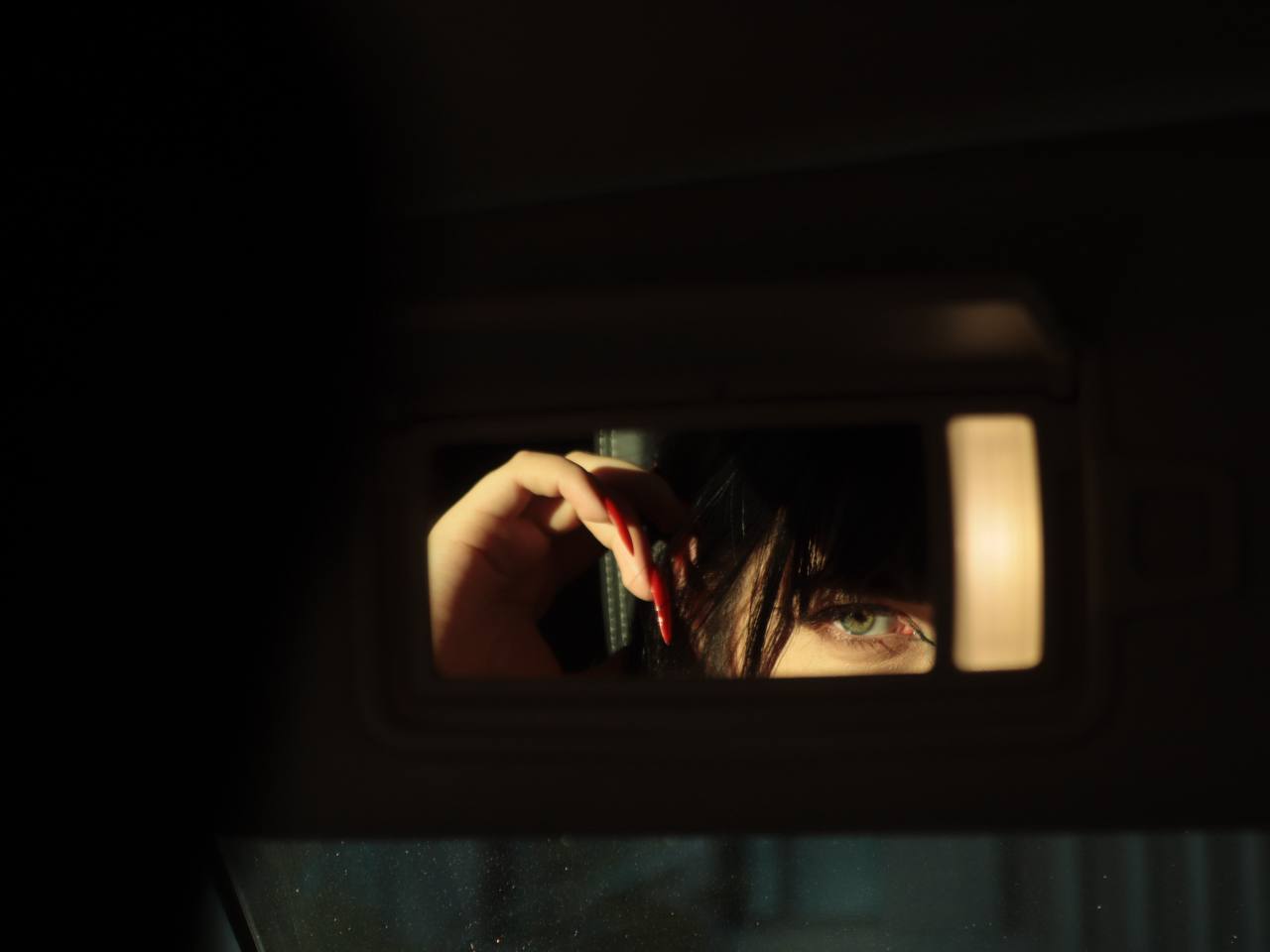 Mirror reflection · cinematic close-up